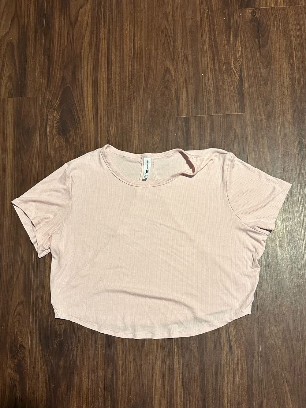 all in motion Light Pink Cropped workout Tee